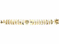 Georgian 15ct Gold, Flat Cut Almandine Garnet Bracelet
