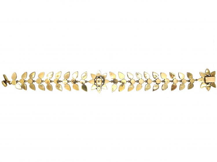 Georgian 15ct Gold, Flat Cut Almandine Garnet Bracelet