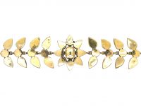 Georgian 15ct Gold, Flat Cut Almandine Garnet Bracelet