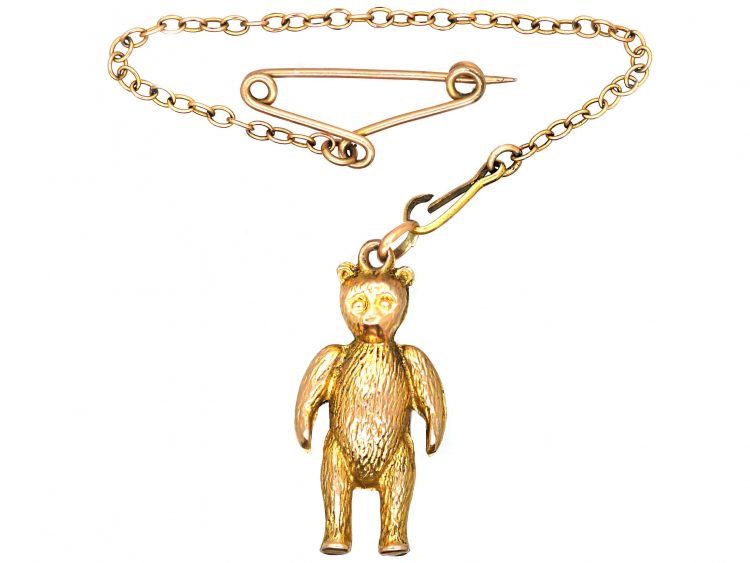 Edwardian 9ct Gold Teddy Bear