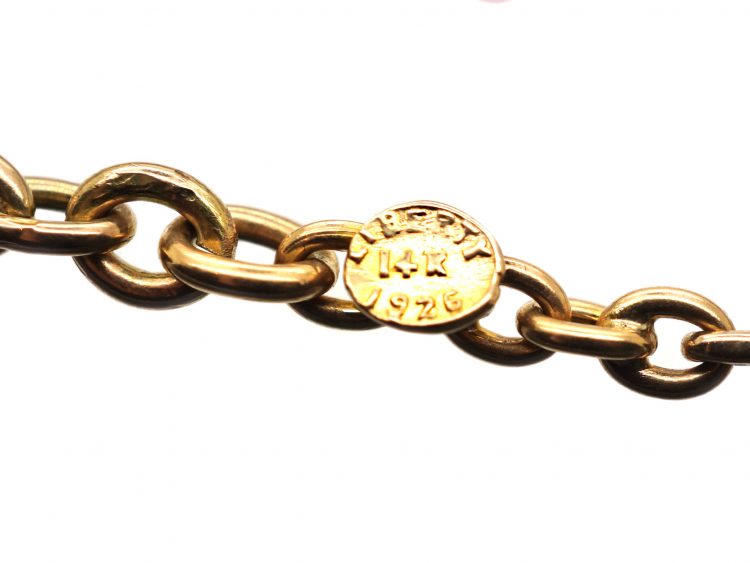 Art Deco 14ct Gold Chain with Lozenge Links