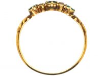 Regency 18ct Gold, Three Stone Emerald & Diamond Ring