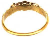 Regency 18ct Gold, Three Stone Emerald & Diamond Ring