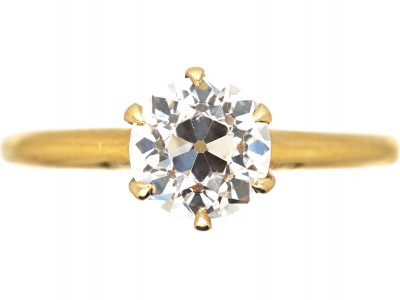 Edwardian 18ct Gold Ring set with a Diamond