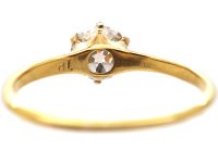 Edwardian 18ct Gold Ring set with a Diamond