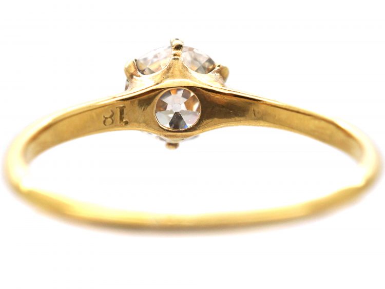 Edwardian 18ct Gold Ring set with a Diamond