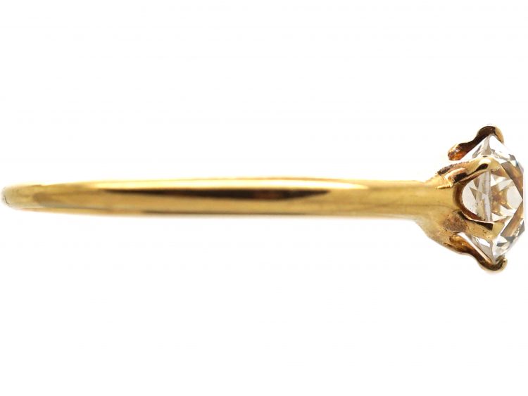 Edwardian 18ct Gold Ring set with a Diamond