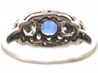 Early 20th Century Palladium, Sapphire & Diamond Ring