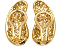 Vintage Tiffany 18ct Gold & Diamond Bean Earrings by Elsa Peretti