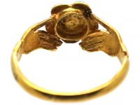 Early 19th Century Fede Ring set with Turquoise & a Diamond
