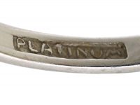 Edwardian Platinum Ring set with a Diamond with Diamond Set Shoulders