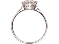 Early 20th Century Platinum Ring set with a 1.60 Carat Round Brilliant Cut Diamond