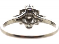 Early 20th Century 18ct White Gold Geometric Ring set with Diamonds
