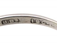 Early 20th Century 18ct White Gold Geometric Ring set with Diamonds