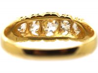 Victorian 18ct Gold, Five Stone Old Mine Cut Diamond Ring