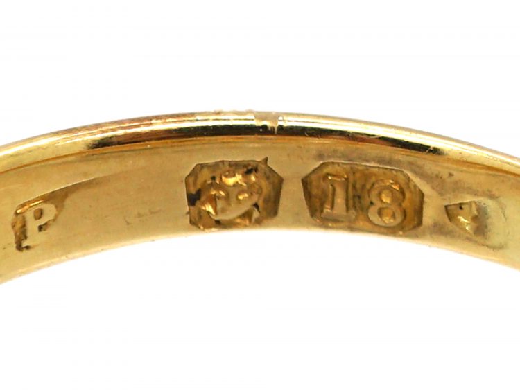 Victorian 18ct Gold, Five Stone Old Mine Cut Diamond Ring