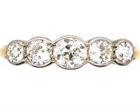 Edwardian 18ct Gold Five Stone Diamond Ring
