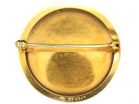 18ct Gold Round Brooch by Nanna Ditzel for Georg Jensen