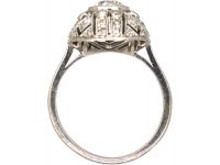 Art Deco Platinum, Diamond Bombé Ring