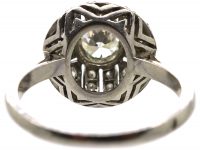 Art Deco Platinum, Diamond Bombé Ring