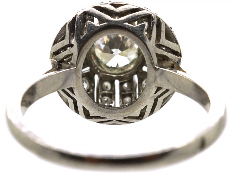 Art Deco Platinum, Diamond Bombé Ring