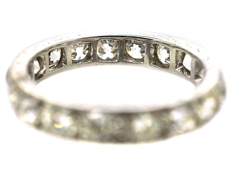 Art Deco Platinum Eternity Ring set with Diamonds