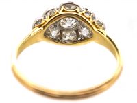 Edwardian 18ct Gold & Platinum Small Diamond Cluster Ring