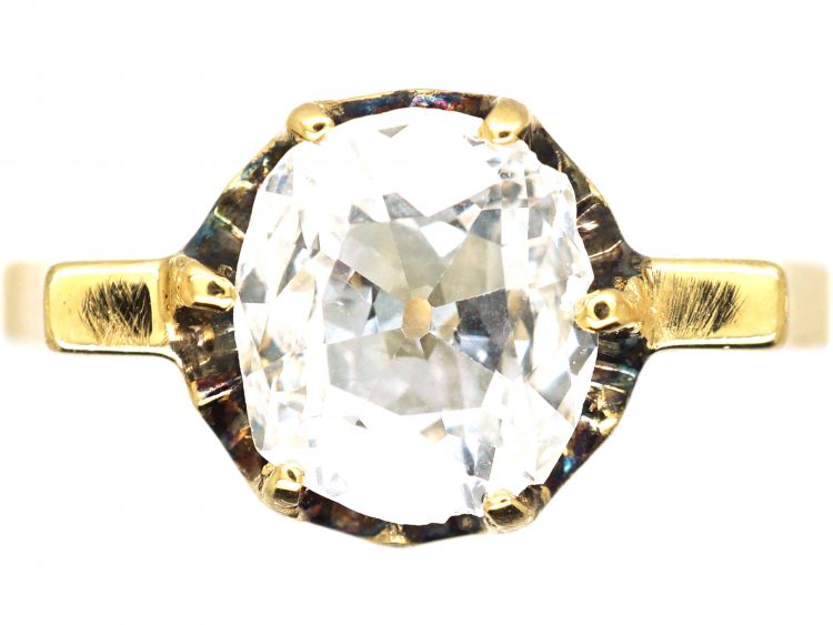 Early 20th Century 18ct Gold, Old Mine Cut Diamond Solitaire Ring