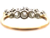 Early 20th Century 18ct Gold & Platinum, Five Stone Diamond Ring