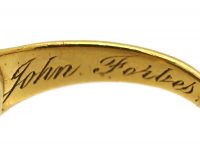 Early Victorian 18ct Gold Signet Ring with Bloodstone Intaglio of a Horse