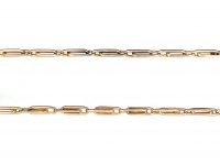 Edwardian 9ct Gold Paper Clip Link Chain