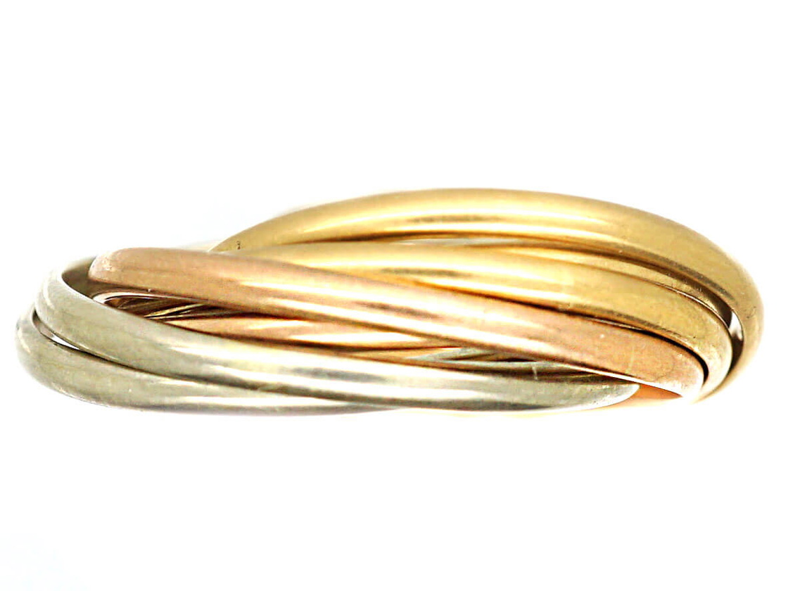 Cartier Trinity 7 Series Mixed Gold Wedding Ring (249X) | The