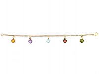 1950s 9ct Gold Multi Gemstone Bracelet by Deakin & Francis