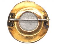 Georgian Lover's Eye Brooch with Ouroboros set with Diamonds