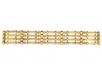 Edwardian 15ct Gold Four Bar Gate Bracelet