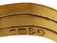 Victorian 18ct Gold Snake Ring set with Diamonds