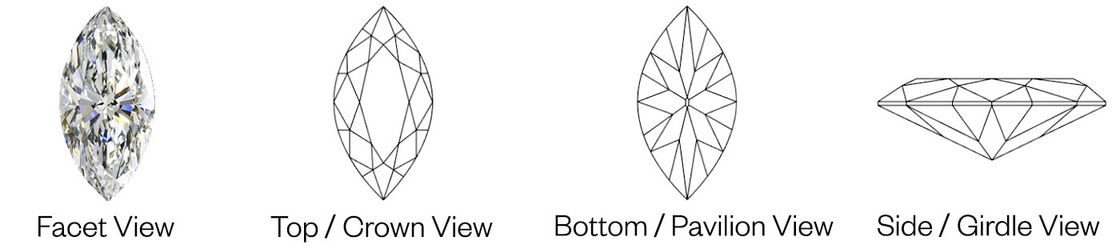 Marquise cut diamond
