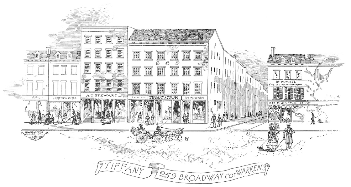 The first Tiffany store in New York City