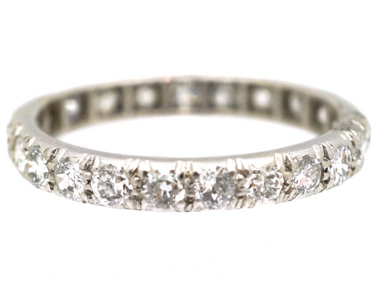 Early 20th Century Platinum Eternity Ring set with Diamonds