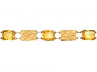 1960s 9ct Gold & Citrine Bracelet