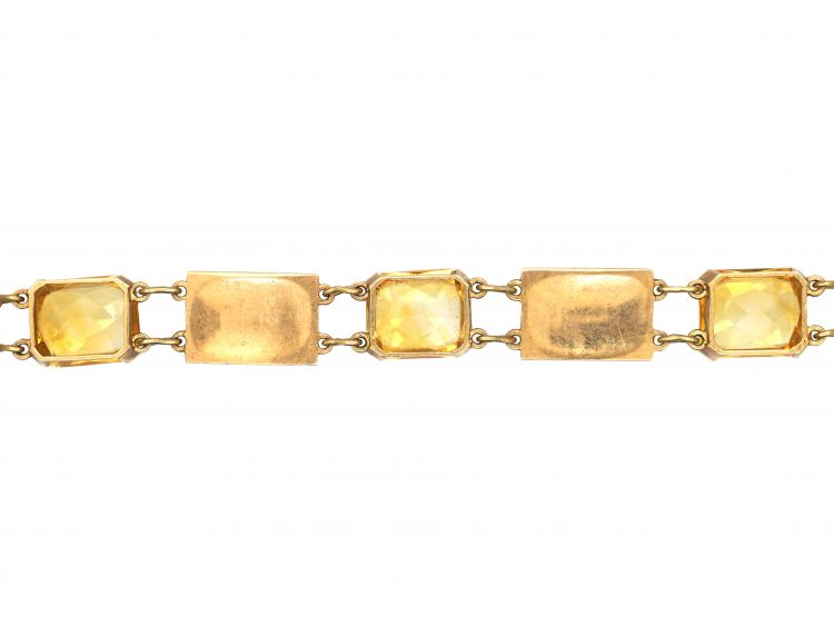 1960s 9ct Gold & Citrine Bracelet