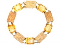 1960s 9ct Gold & Citrine Bracelet