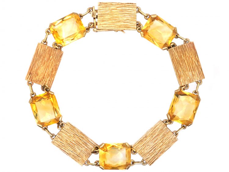 1960s 9ct Gold & Citrine Bracelet