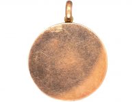 Edwardian 9ct Gold Round Locket set with a Diamond