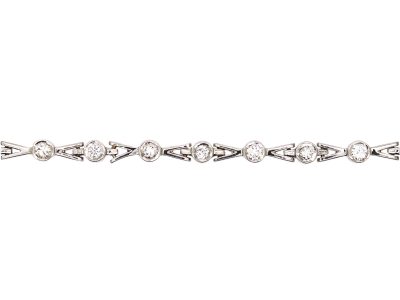 18ct White Gold Line Bracelet set with Diamonds
