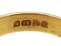 Edwardian 18ct Gold Three Stone Diamond Gypsy Ring