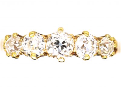 Edwardian 18ct Gold, Five Stone Diamond Ring