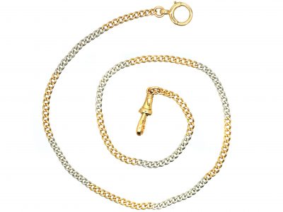 Edwardian Platinum & 18ct Gold Chain with Dog Clip
