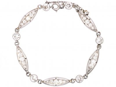 Early 20th Century Platinum Bracelet set with Diamonds