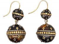 Victorian Bakelite Ball Earrings
